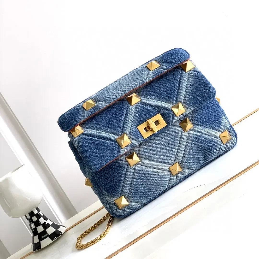 2025 New Denim Rivet Bag Luxury Designer Handbag Crossbody Bags for Women luxury purses and handbags