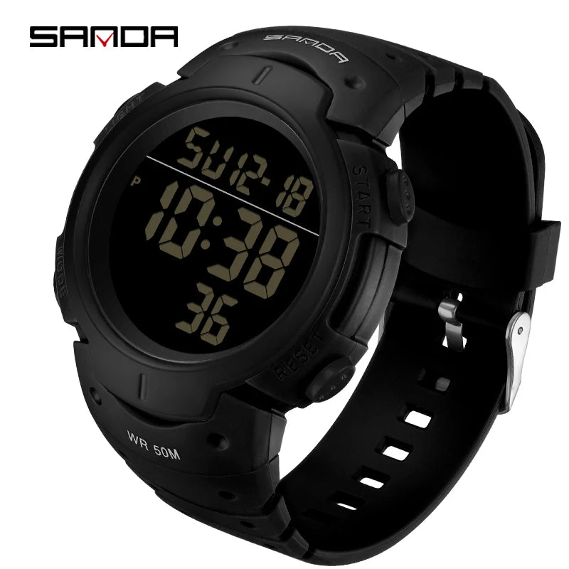 SANDA Brand New Arrival Fashion Men's Digital Watch Alarm Mode Pedometer Military Sport Waterproof Men Watch Relogio Masculino