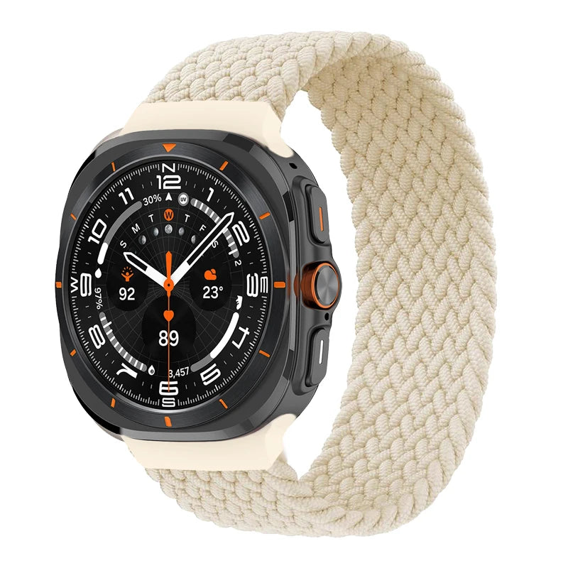 for Samsung Galaxy watch Ultra Strap 47mm Accessories Sport Nylon loop Braided belt correa bracelet Galaxy watch 7 Ultra band