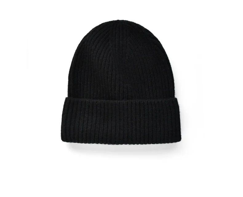 Solide Wollmütze Damen Herren Herbst Winter dicke warme gestrickte Wollmütze für Teenager Männer Beanie Weihnachtsgeschenke