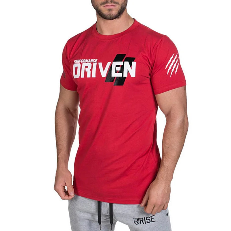 Men's Clothing Summer Casual T-shirt Gym Fitness Shirt Sports Running Tee Basketball Short Sleeve T-shirt Workout Sweatshirt