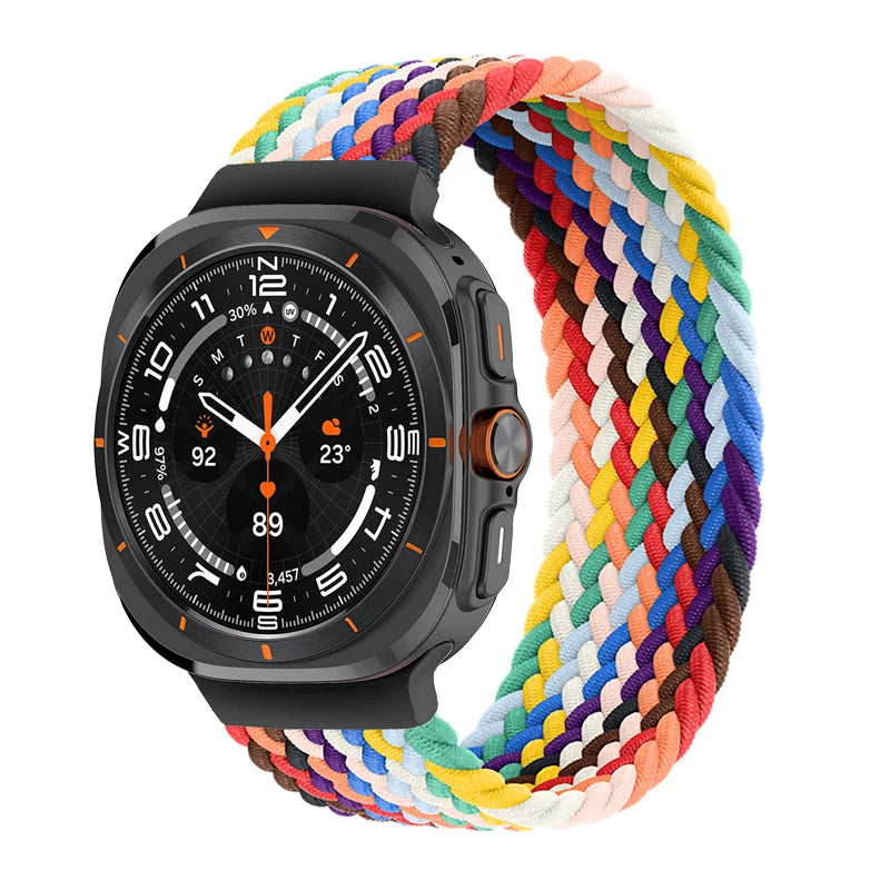 for Samsung Galaxy watch Ultra Strap 47mm Accessories Sport Nylon loop Braided belt correa bracelet Galaxy watch 7 Ultra band