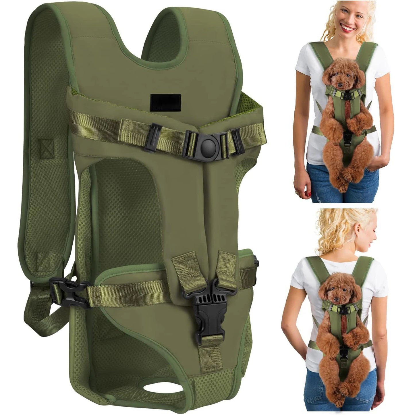 Pet Front Carrier Backpacks Ajustable Hands Free Dog Backpack For Small Mediun Dogs Breathable Cats Outdoor Travel Carrier Bags