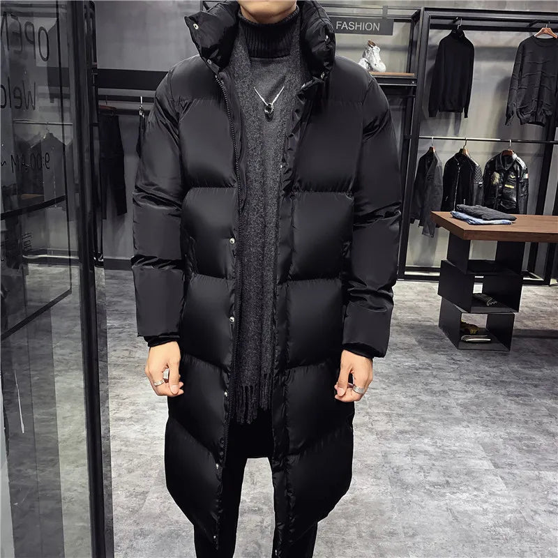 Plus Size 5XL Winter Casual Long Down Jacket 2022 New Men's High Quality Casual Fashion Parka Men's Thick Windbreaker Jacket