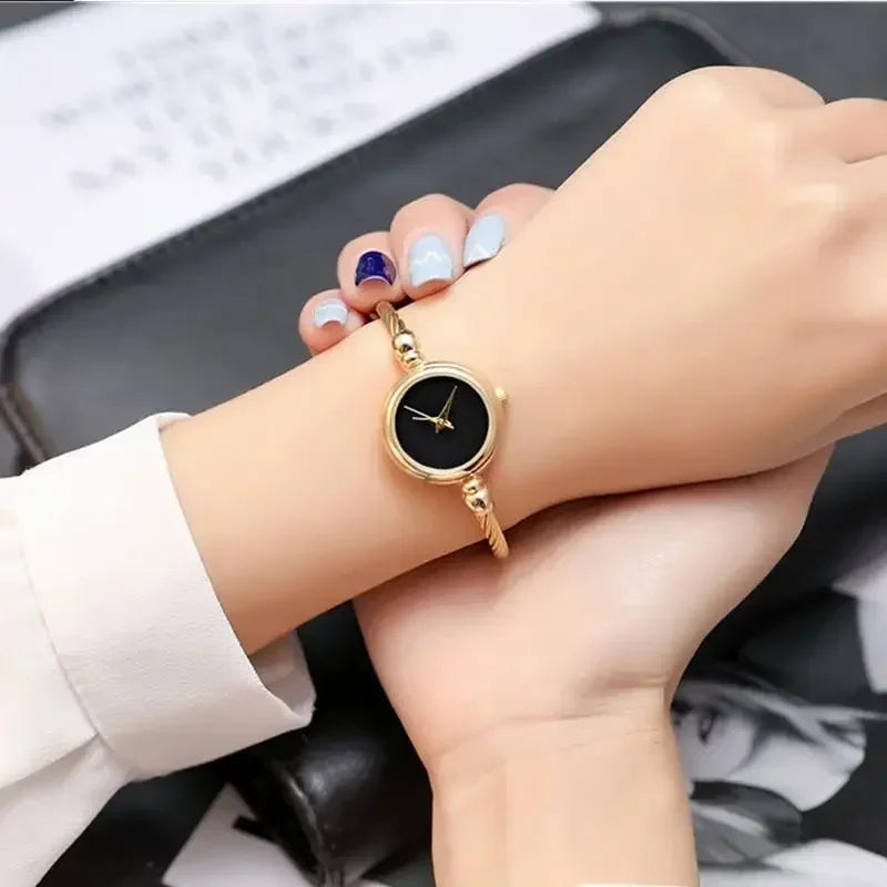 Automatic Watch Women Small Gold Bangle Bracelet Luxury Watches Stainless Steel Ladies Quartz Wrist Watch Brand Casual Women