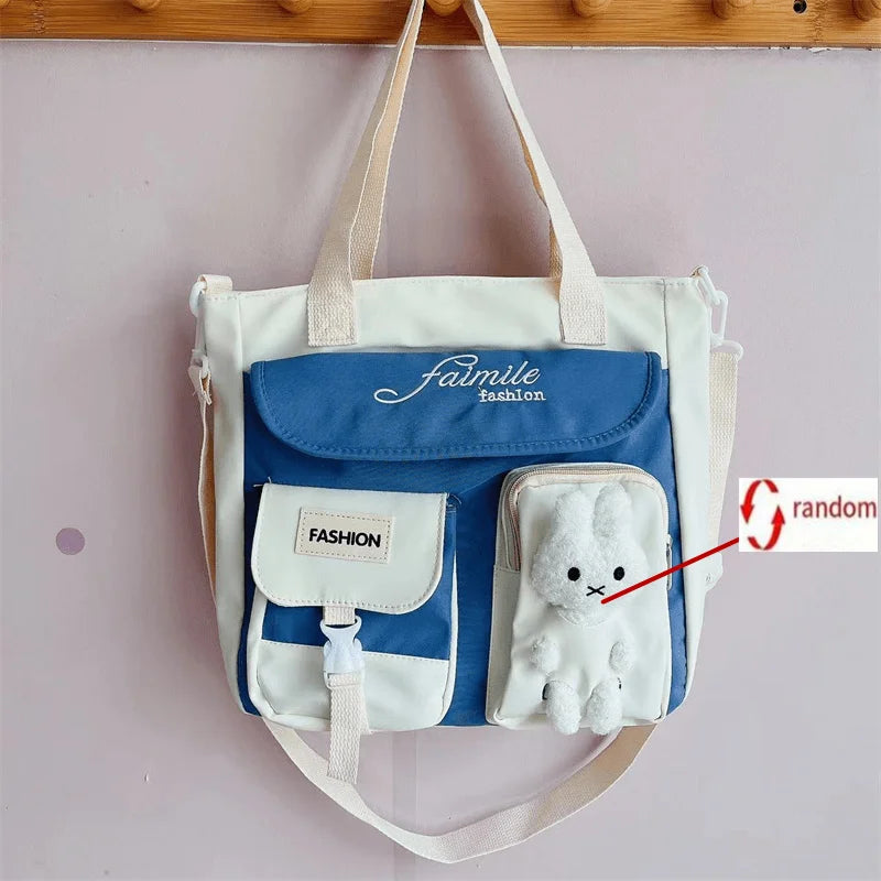 Waterproof Oxford Cloth Handbag Shoulder Bag Teen Girls Cartoon School Bags Women's Crossbody Bags