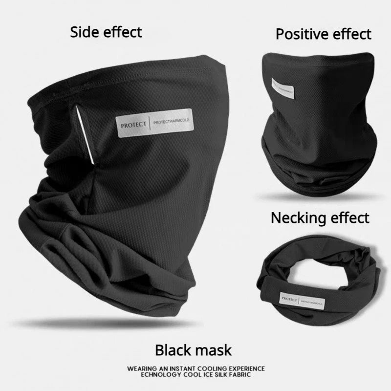 Summer Sunscreen Ice Silk Mask Neck UV Protection Face Cover Sunscreen Face With Brim Outdoor Cycling Sun Protection Hats Caps