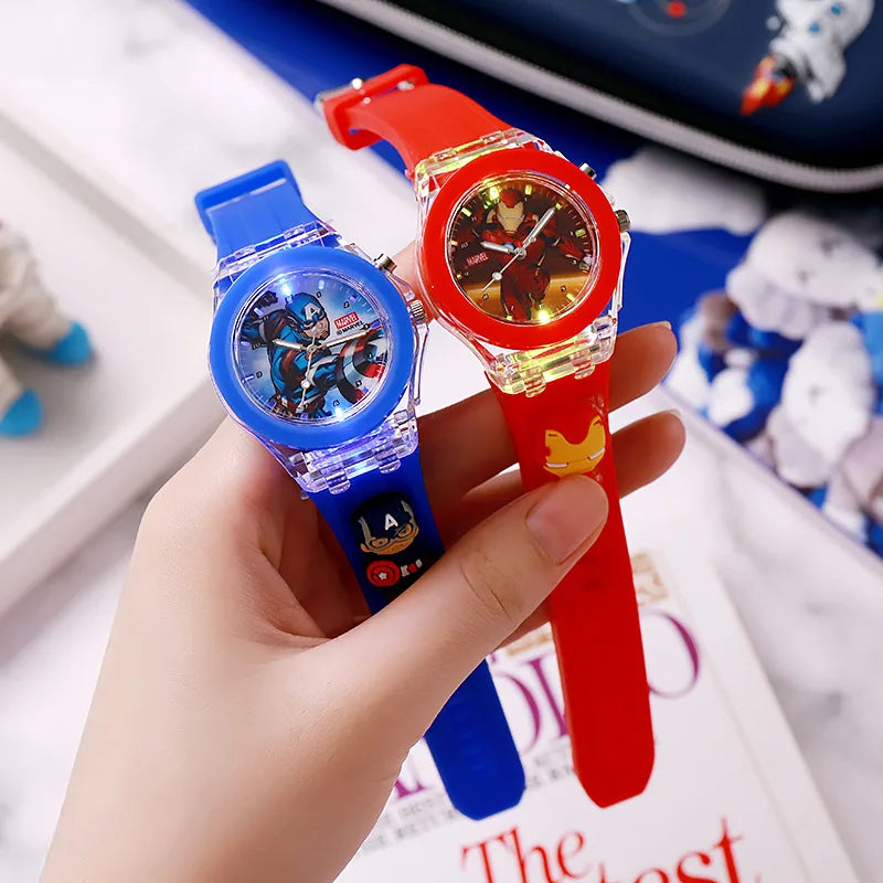 3D Mickey Children Watches Girls Color Light Source Silicone Minnie Kids Watch Ladies Quartz Clock Gifts Relogio Feminino