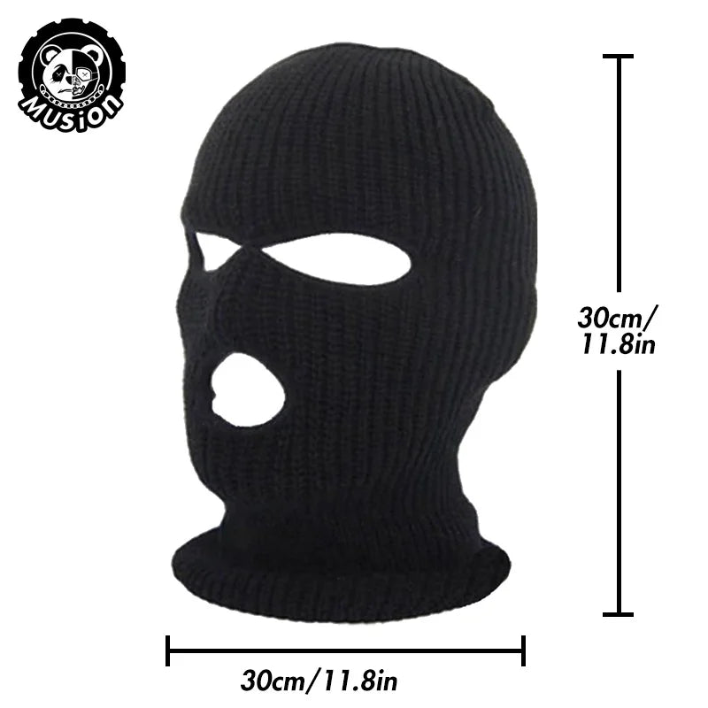 Musion 3 Holes Robber Mask Balaclava Dust Proof Ninja Mask Elastic Cycling Mask Motorcycle Balaclava Penutup Muka Toping Muka