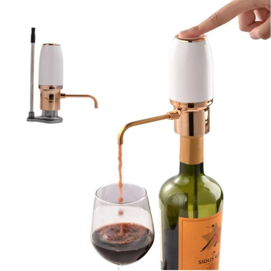 USB Charging Electric Wine Decanter Portable Smart Auto Wine Pump Pourer Dispenser Wine Tools Stainless Steel Wine Aerator Decan