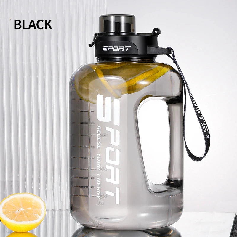 Wasserflasche mit großer Kapazität, 2500/1700 ml, mit Strohhalmdeckel, Sport-Wasserkocher fürs Fitnessstudio, für Camping, Reisen, BPA-freie Trinkflaschen