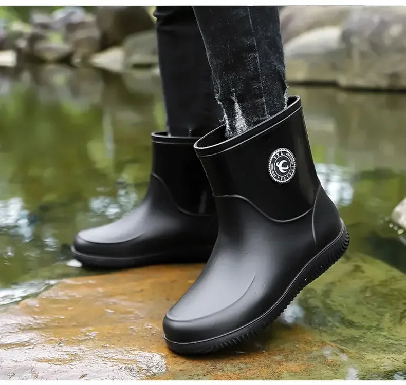 Waterproof Rubber Rain Fishing Shoes Men Rain Boots Washing Outdoor Non-slip Durable Rain Shoes for Men зимние сапоги мужские