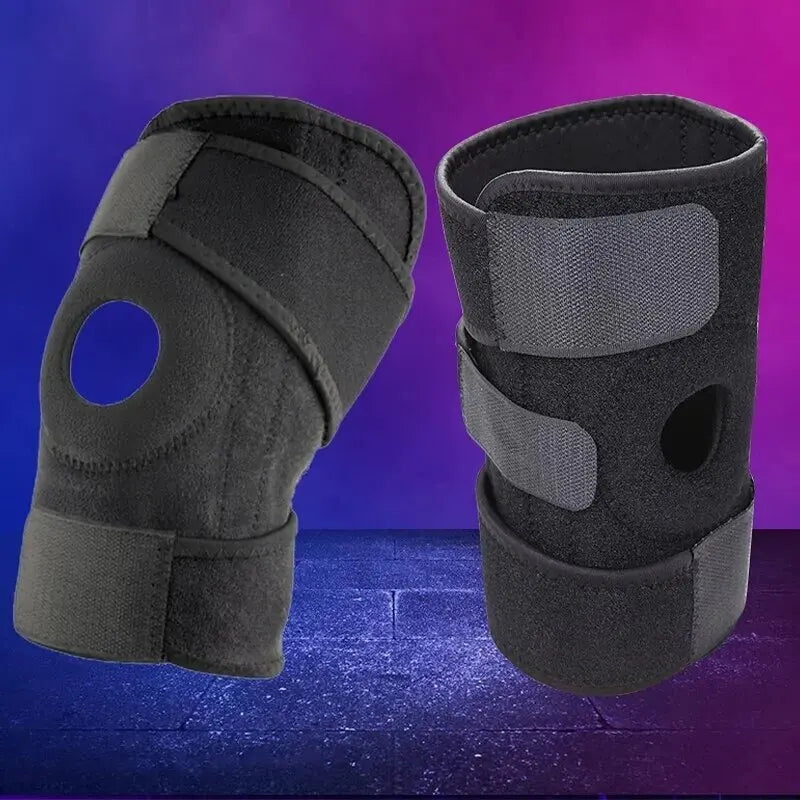 Knee Brace with Side Stabilizers Breathable Adjustable Knee Support Suitable for Sport Training and Knee Pain