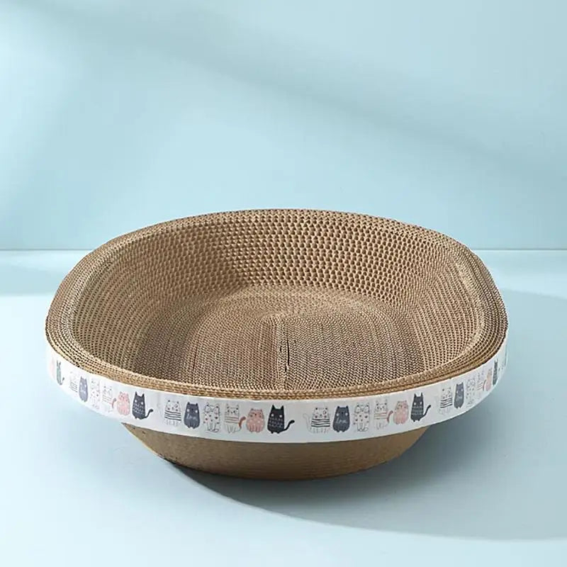 New Corrugated Cat Scratcher Cat Scrapers Round Oval Grinding Claw Toys for Cats Wear-Resistant Cat Bed Nest Cat Accessories