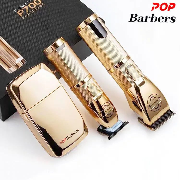 Pop Barbers P800 P700 P600 Professional Hair Cutting Machine Kit LCD Display Hair Trimmer Machine Cordless Hair Clipper for Men