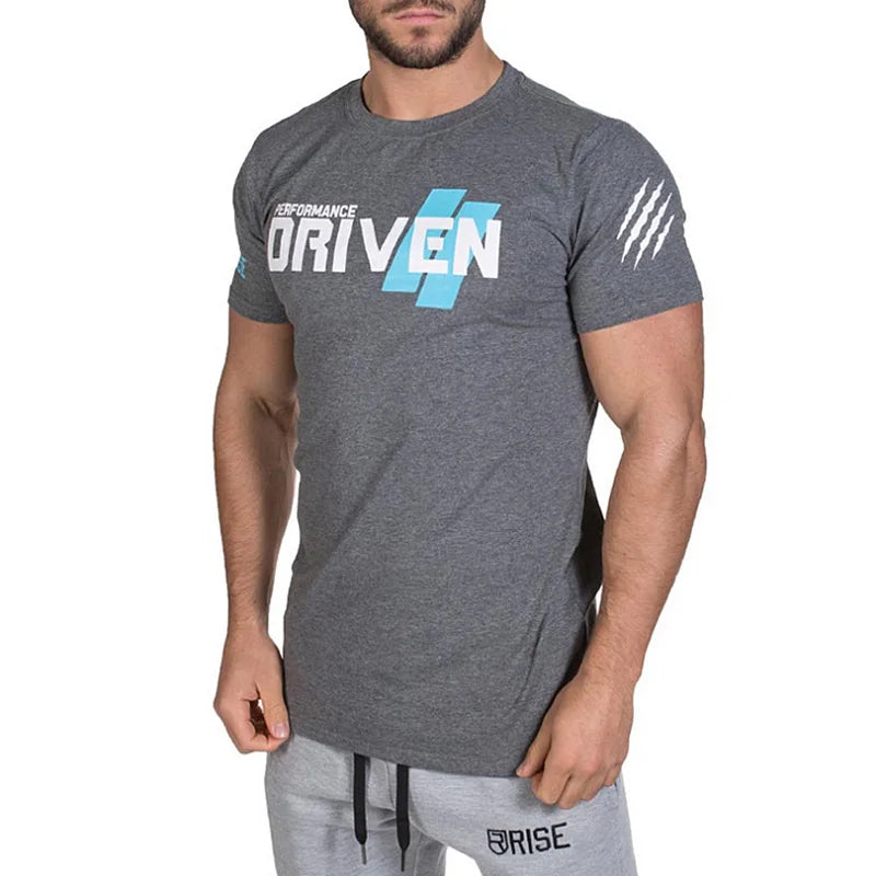 Men's Clothing Summer Casual T-shirt Gym Fitness Shirt Sports Running Tee Basketball Short Sleeve T-shirt Workout Sweatshirt