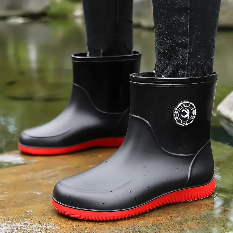 Waterproof Rubber Rain Fishing Shoes Men Rain Boots Washing Outdoor Non-slip Durable Rain Shoes for Men зимние сапоги мужские