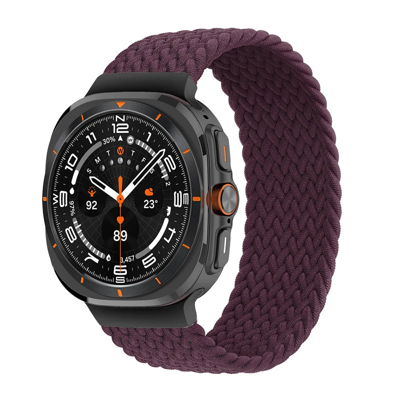 for Samsung Galaxy watch Ultra Strap 47mm Accessories Sport Nylon loop Braided belt correa bracelet Galaxy watch 7 Ultra band