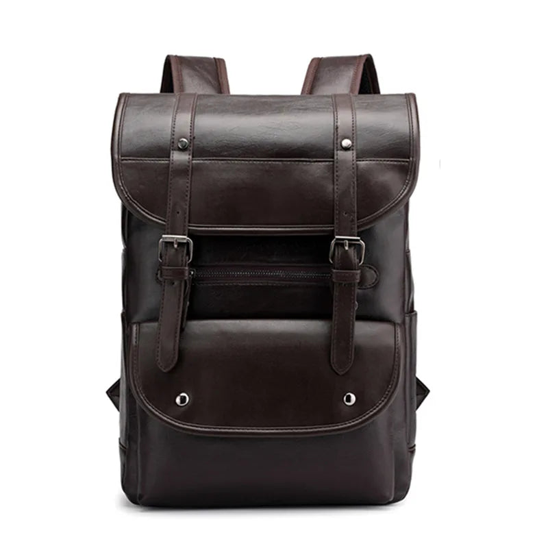 New Backpack Men's Trendy Retro Bag Business Computer Bag Travel Weekend Large Capacity Waterproof and Durable Leather Backpack