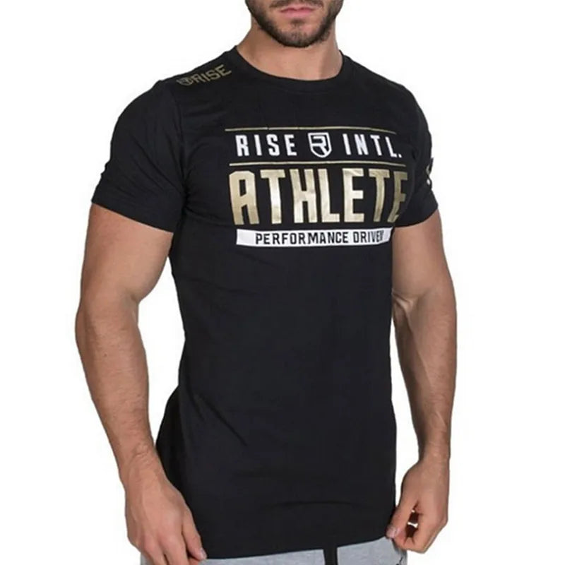 Men's Clothing Summer Casual T-shirt Gym Fitness Shirt Sports Running Tee Basketball Short Sleeve T-shirt Workout Sweatshirt