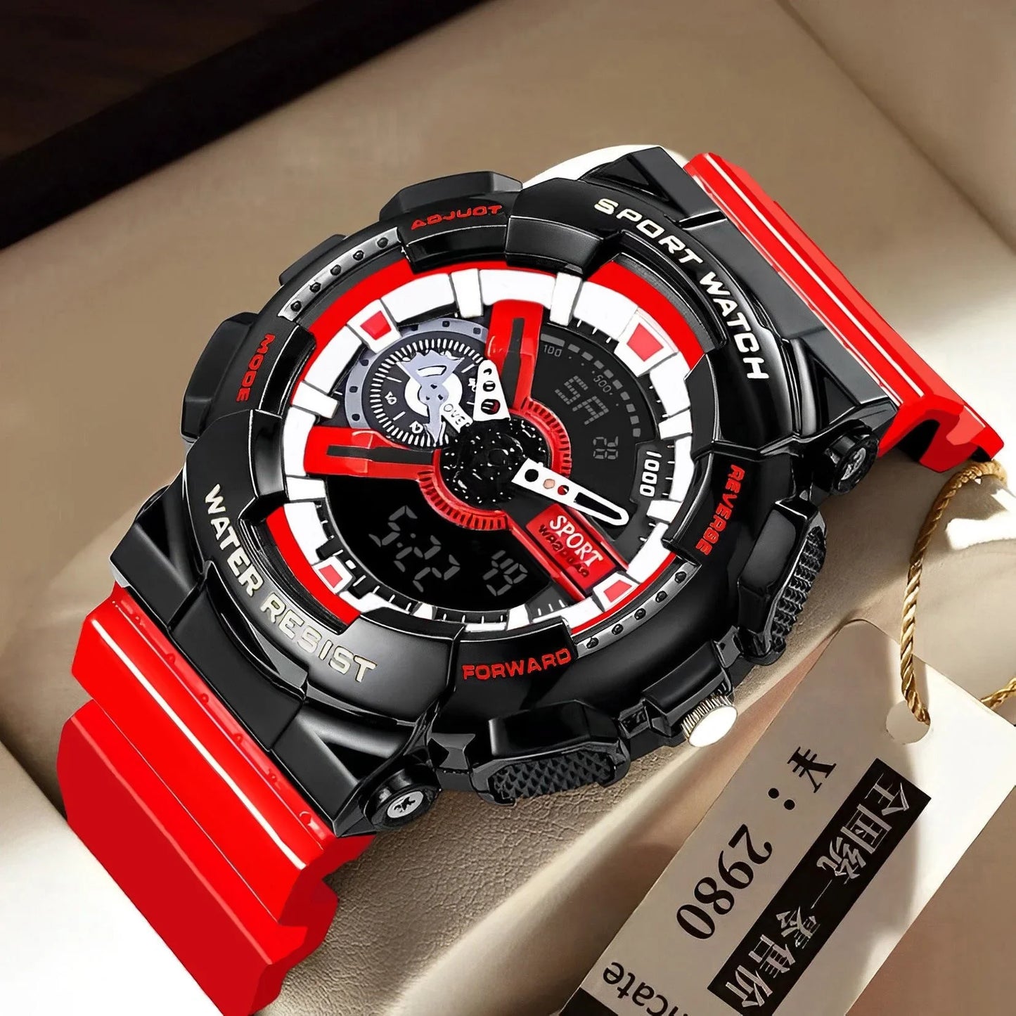 Youth Sport Digital Watch Men Shockproof Waterproof Dual Wristwatches LED Chrono Alarm Clock Mens Watches Cool Hour vogue