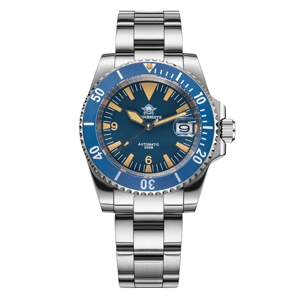 ADDIESDIVE Watch Man Diver NH35 Automatic Mechanical Wristwatch Luminous Ceramic Bezel Sapphire 20Bar Diving New Watch AD2064