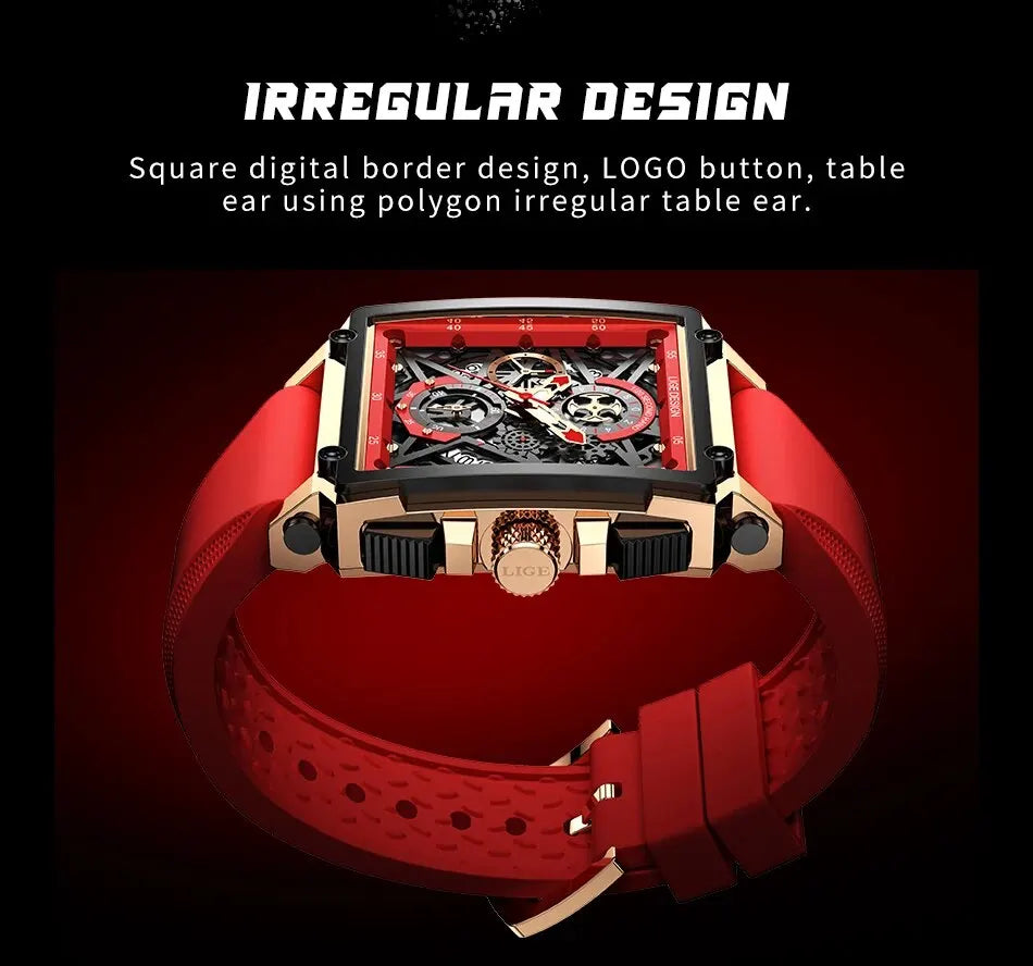 LIGE Men Watch Top Brand Luxury Waterproof Quartz Watches For Men Sport Chronograph Wristwatch Men Clock Relogio Masculino