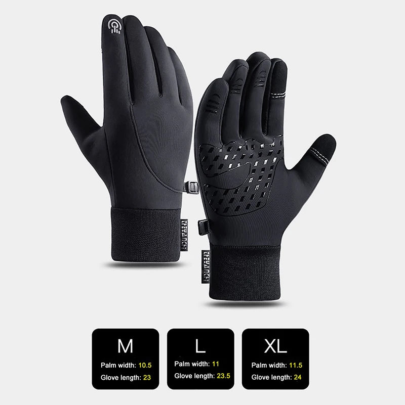 Wasserdichte Winterhandschuhe für Herren, Touchscreen, Winter, warm, plus Samt, Motorradhandschuhe, Mann, Touch, kalt, Sport, warm, Lauf-Skihandschuh