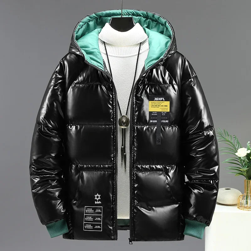 Brand Thicken Mens Parkas Jacket Oversized Warm Winter Puffer Coats Men 2024 Harajuku Fashion Male Loose Cotton Padded Jackets