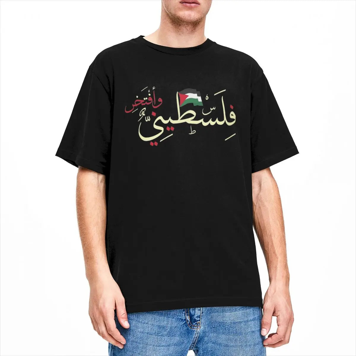 Palestine Flag T-Shirt Hipster T Shirts Short Sleeves Y2K Casual Tshirt Summer Cotton O Neck Oversize Clothes