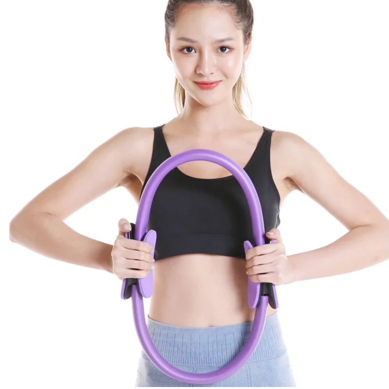 Yoga Fitness Ring Circle Pilates Women Girl Exercise Home Resistance Elasticity Yoga Ring Circle Gym Workout Pilates Accessories