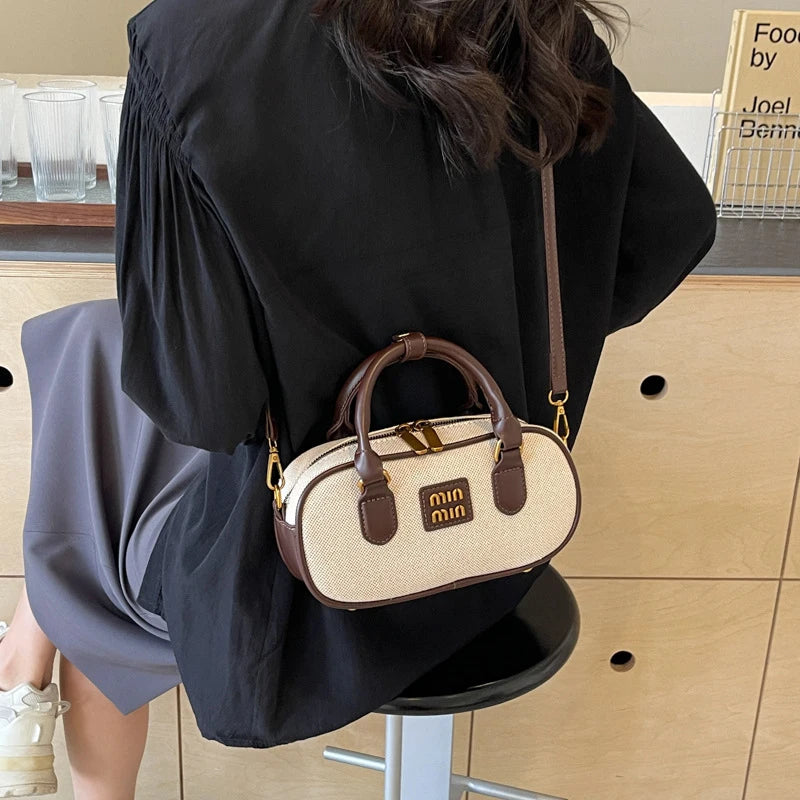 Brand Texture Retro Contrast Color Handbags Fashion New Versatile High Quality Leather Luxury Designer Shoulder Messenger Bags