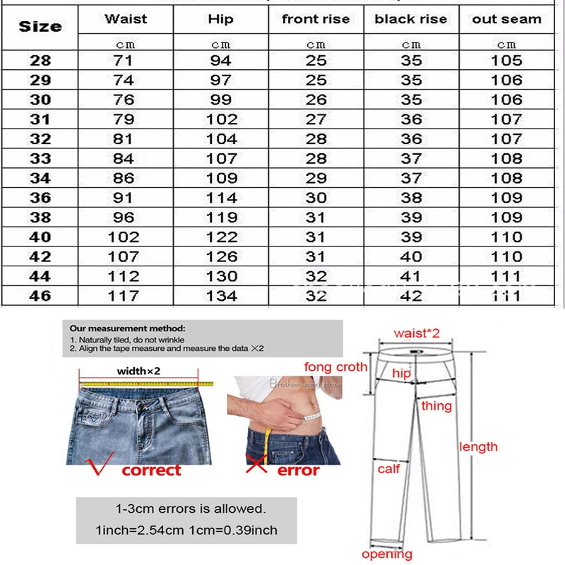 Hole Casual Straight Fashion White New Style Denim Jeans Long whiteTrousers Men's Jeans Denim White Newspaper Printing