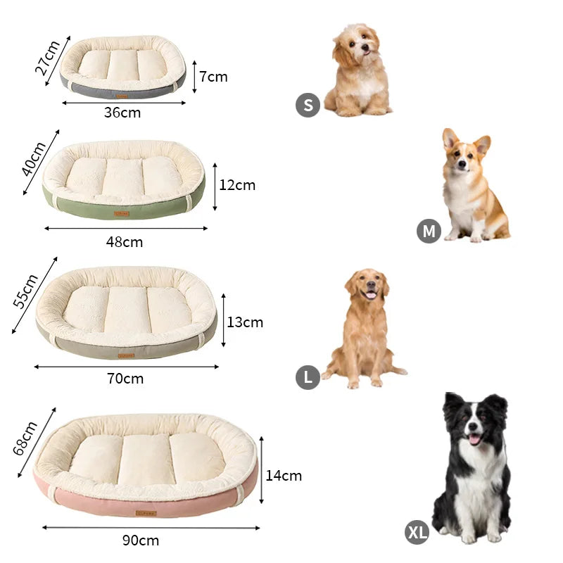 Dog Beds Sofa Accesorios Para Perros Supplies Kennel House Easy to Clean Splash Medium Puppy Imitation Suede For Odor Prevention