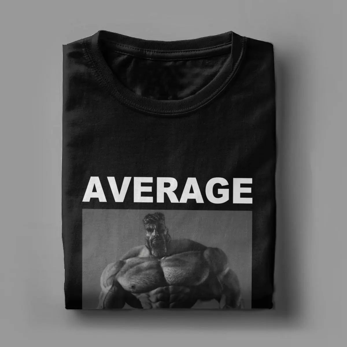 Vintage Average Sigma Male Funny Gigachad Men's shirt O Neck Pure Cotton T Shirt for men Short Sleeve Tee Shirt Printed Tops