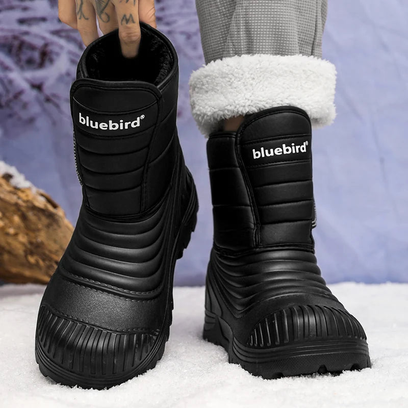 New Men's Winter Boots Warm Plush Snow Boots High Quality Waterproof High-Top Men's Ankle Boots Outdoor Men Hiking Boots Sneaker