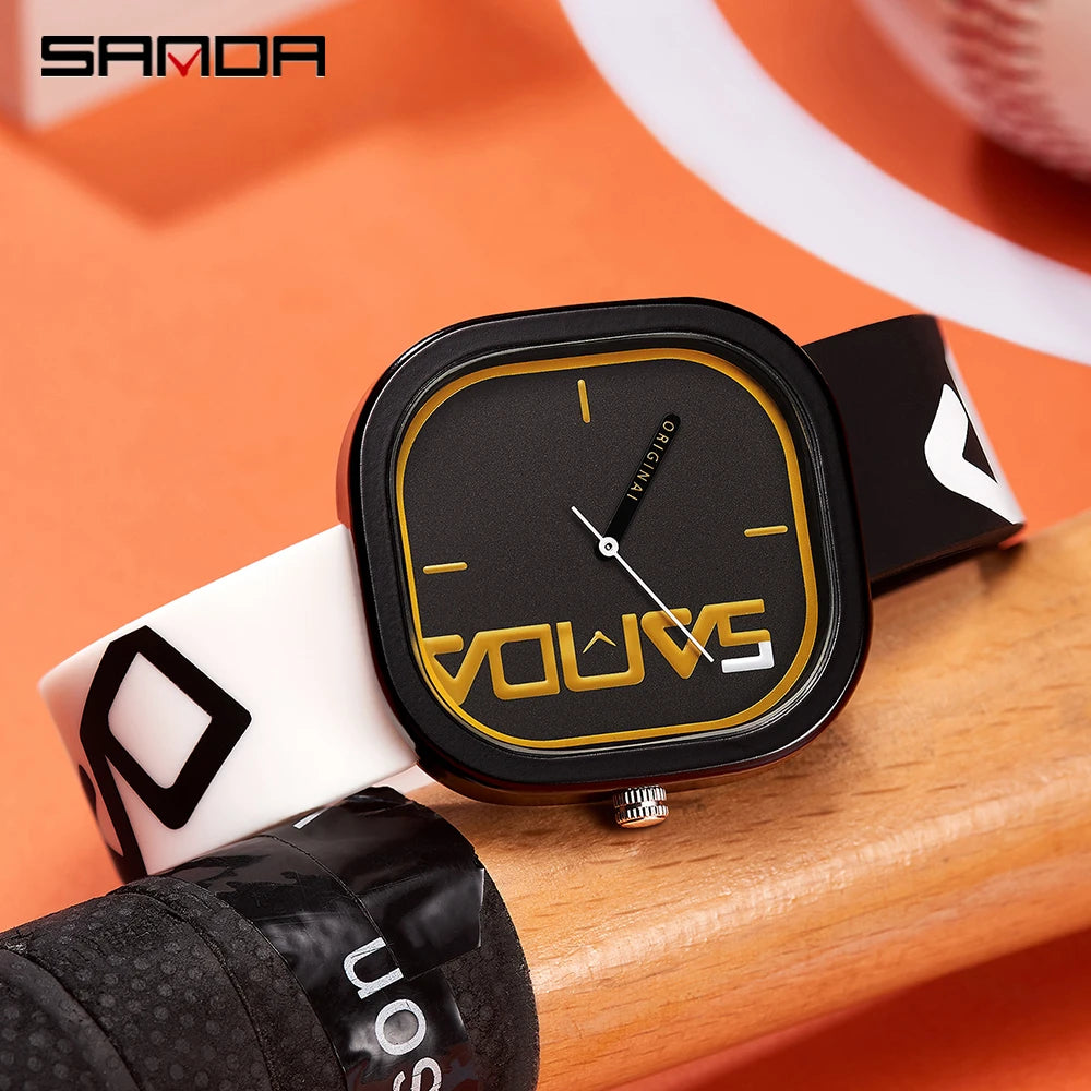 SANDA New Fashion Sports Brand Quartz Watch Women Casual Silicone Women Watches Relogio Feminino Clock relogio mascu watches