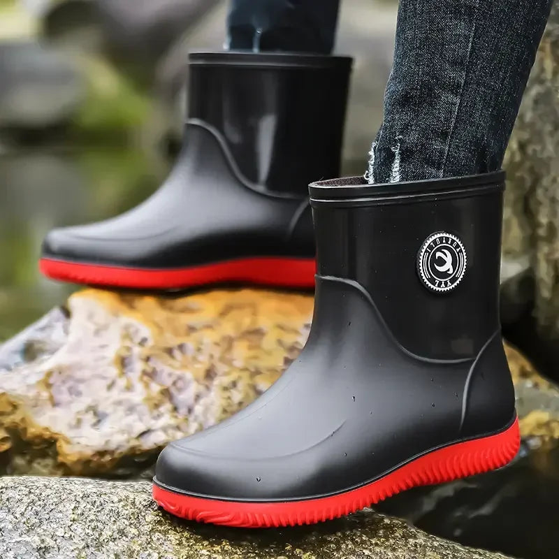 Waterproof Rubber Rain Fishing Shoes Men Rain Boots Washing Outdoor Non-slip Durable Rain Shoes for Men зимние сапоги мужские