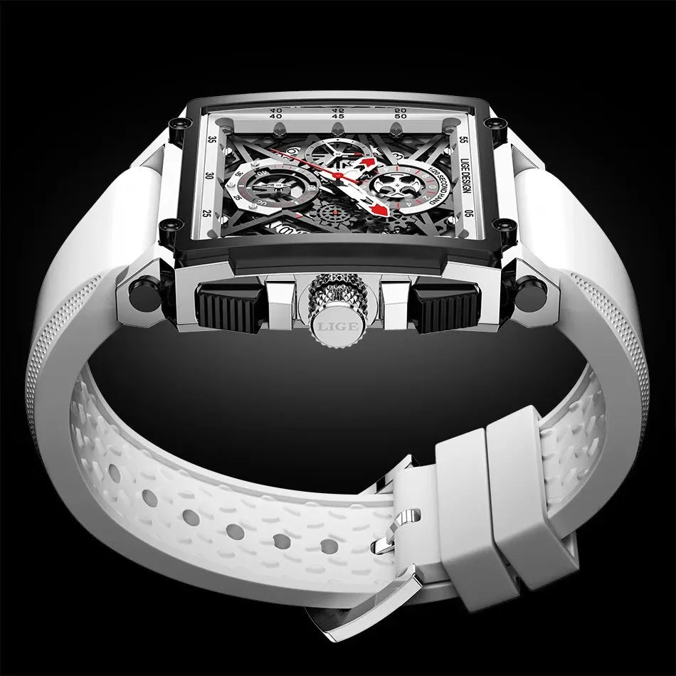 LIGE Men Watch Top Brand Luxury Waterproof Quartz Watches For Men Sport Chronograph Wristwatch Men Clock Relogio Masculino