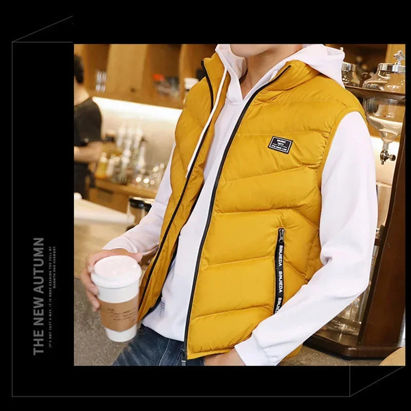 Crocodile brand Plus size vest Mens Jacket Sleeveless Vests  Jackets men Casual Coats Mens Vest Man Cotton Thicken Waistcoat 8XL