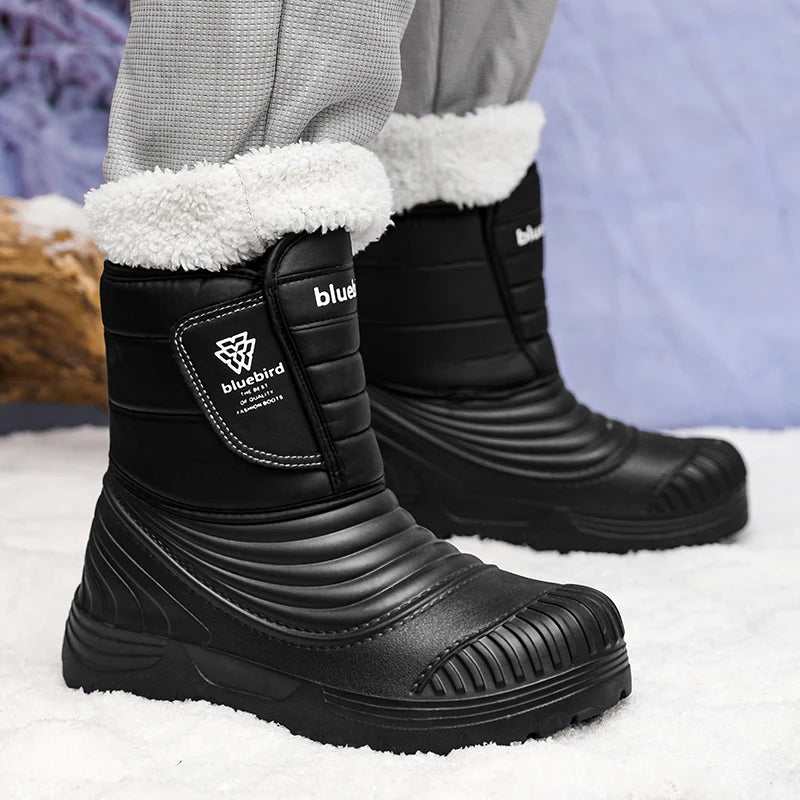 New Men's Winter Boots Warm Plush Snow Boots High Quality Waterproof High-Top Men's Ankle Boots Outdoor Men Hiking Boots Sneaker