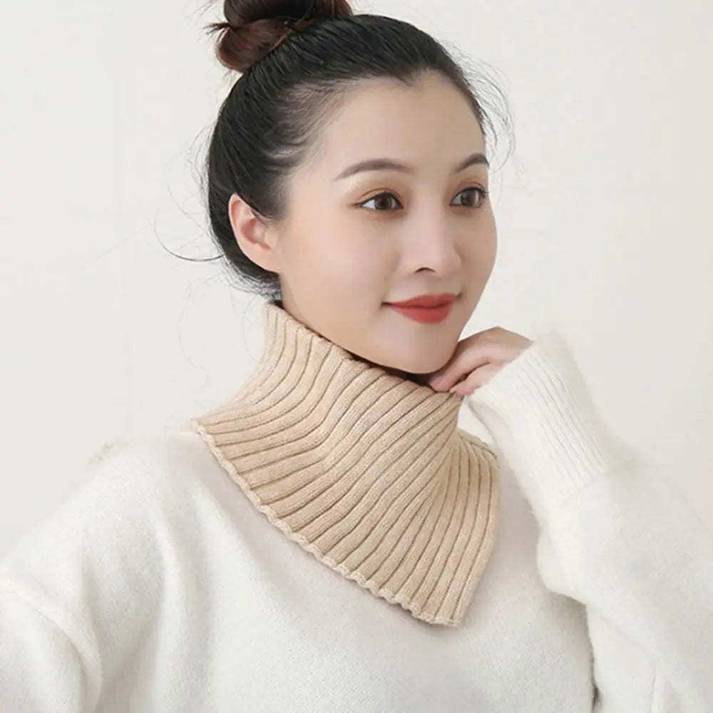 Warmer Detachable Winter Windproof Scarf Knitted Fake Collar Scarf Women Warm Turtleneck Neck