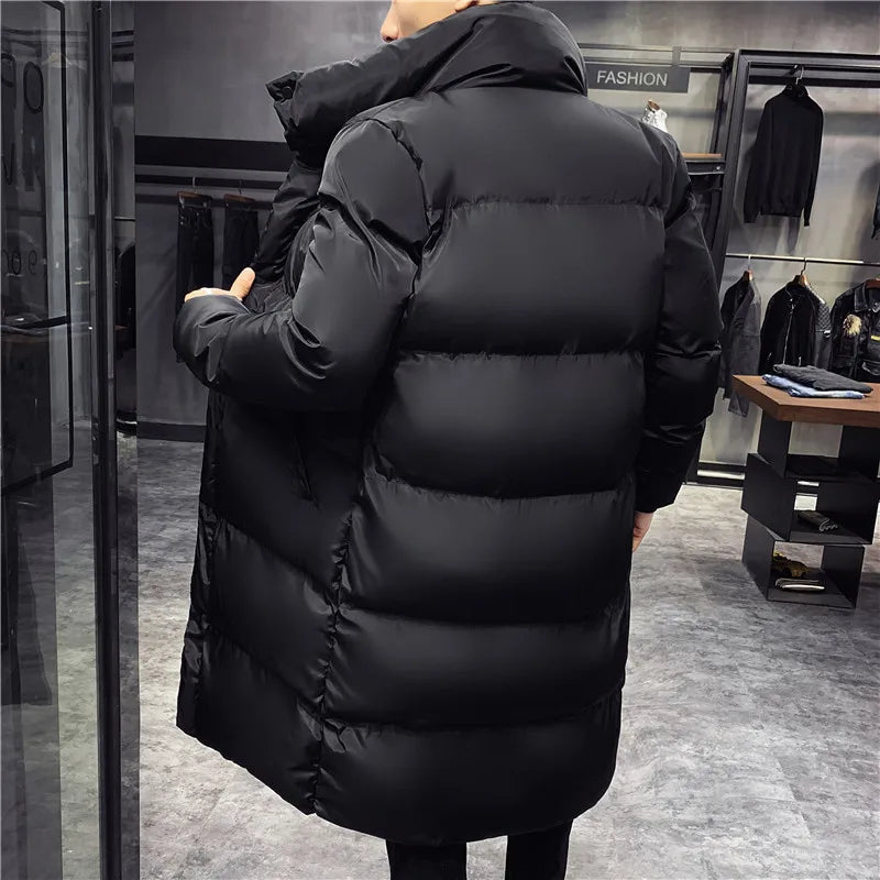 Plus Size 5XL Winter Casual Long Down Jacket 2022 New Men's High Quality Casual Fashion Parka Men's Thick Windbreaker Jacket