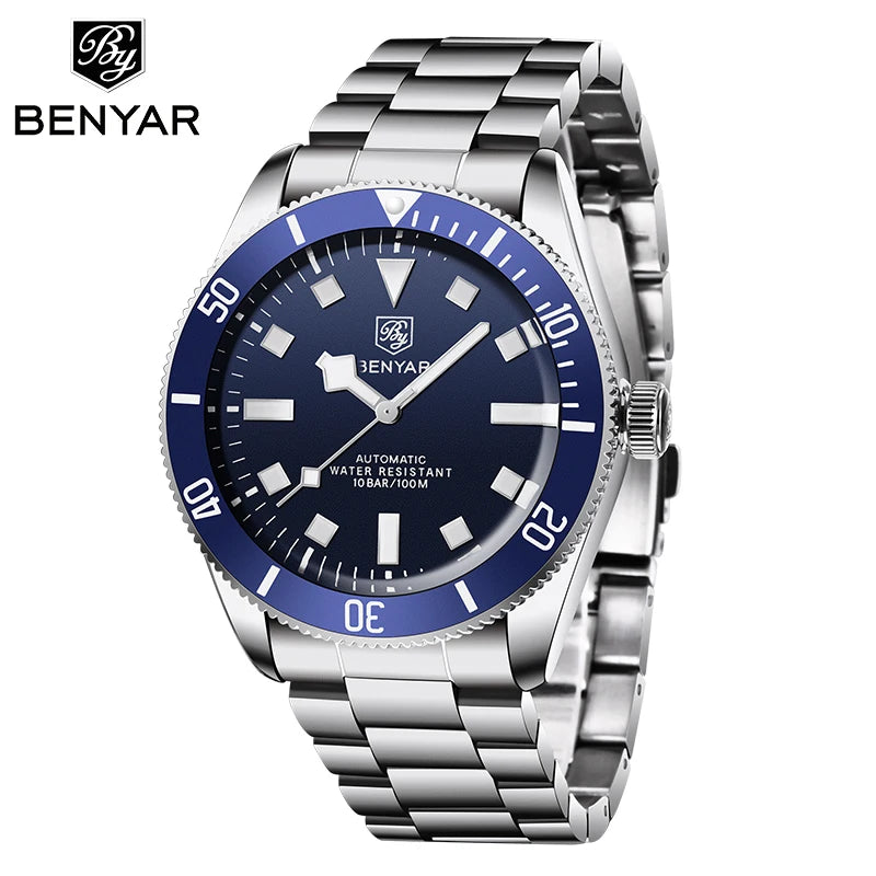 Benyar Mens Watches Mechanical Automatic Top brand luxury Men's Watch Sport watch for men BB58 Waterproof wristwatch Chocie 5179