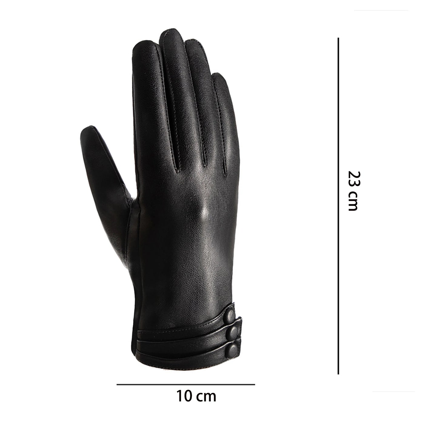 Gloves Women's Winter Outdoor Fashion Comfortable Warm Glove Plush Touch Screen Driving PU Leather Gloves