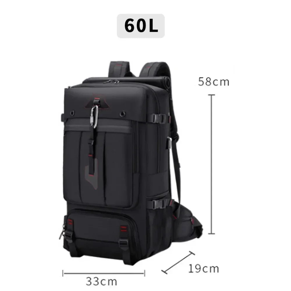 Men 35/50/60/80L Travel Backpack Laptop Business Dual Use Backpack Expandable USB Port Bag Large Capacity Waterproof Backpack