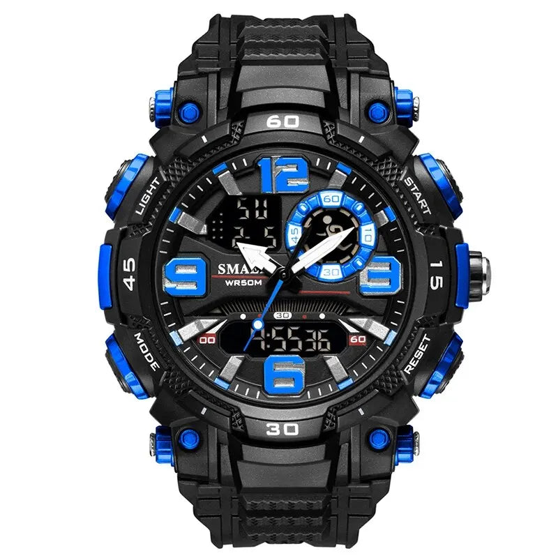 Quartz Watch For Men SMAEL Watch Waterproof Stopwatch LED Watches Male Clock 1921 Sport Watches Men Relogio Masculino Digital