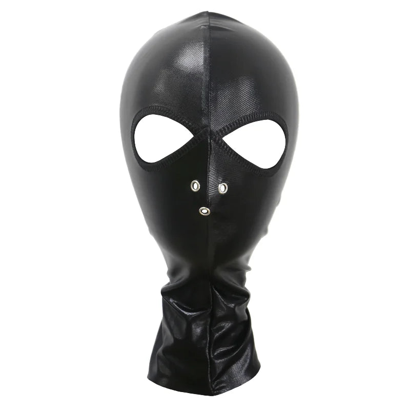 Women Men Latex Cosplay Face Mask Unisex Open Eyes and Mouth Breathable Headgear For Halloween Sexy Party Costumes Accessories