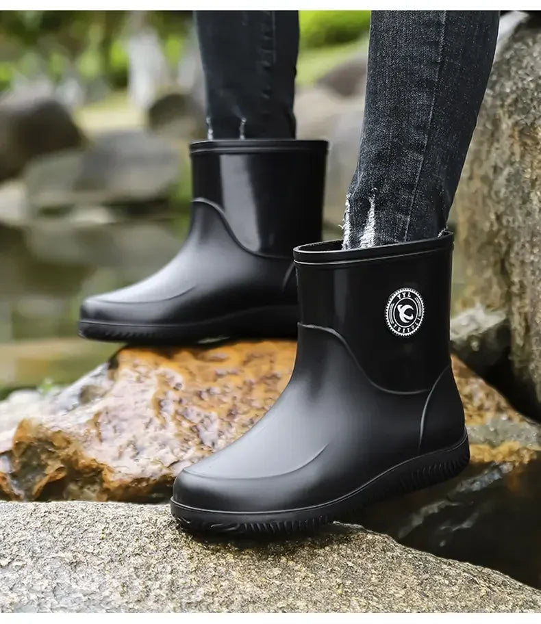 Waterproof Rubber Rain Fishing Shoes Men Rain Boots Washing Outdoor Non-slip Durable Rain Shoes for Men зимние сапоги мужские