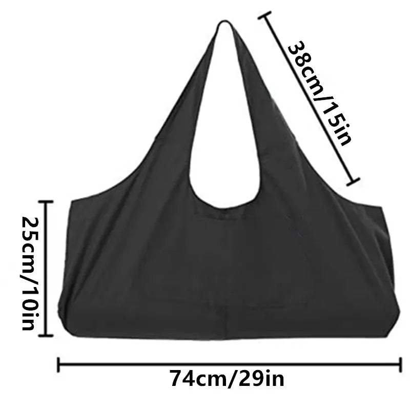 Multi-color Canvas Breathable Oversized Yoga Mat Bag Tote Sling Carrier with Side Pocket Fitness Clothing Travel Bag